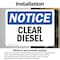 Signmission Clear Diesel OSHA Notice Sign, Vinyl Decal, 10in W x 7in L, 2PK OS-2PACK-NS-D-710-L-10658 - alternate 3